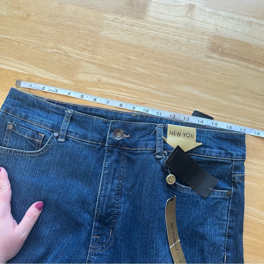 Nine West Marianna VTG Dark Wash Jean NWT Size 16/32 16 Dark Antique Slimming - Picture 7 of 10